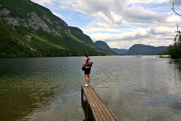 A Bohinji tó nyugati oldala.